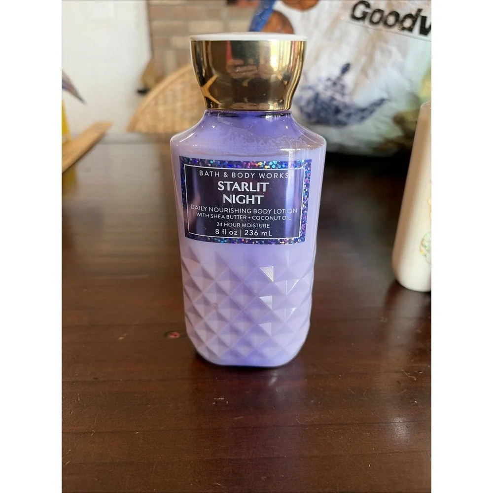 Bath Body Works X 3 Body Lotion Starlit Night, Warm Vanilla Sugar, Cucumber Mel